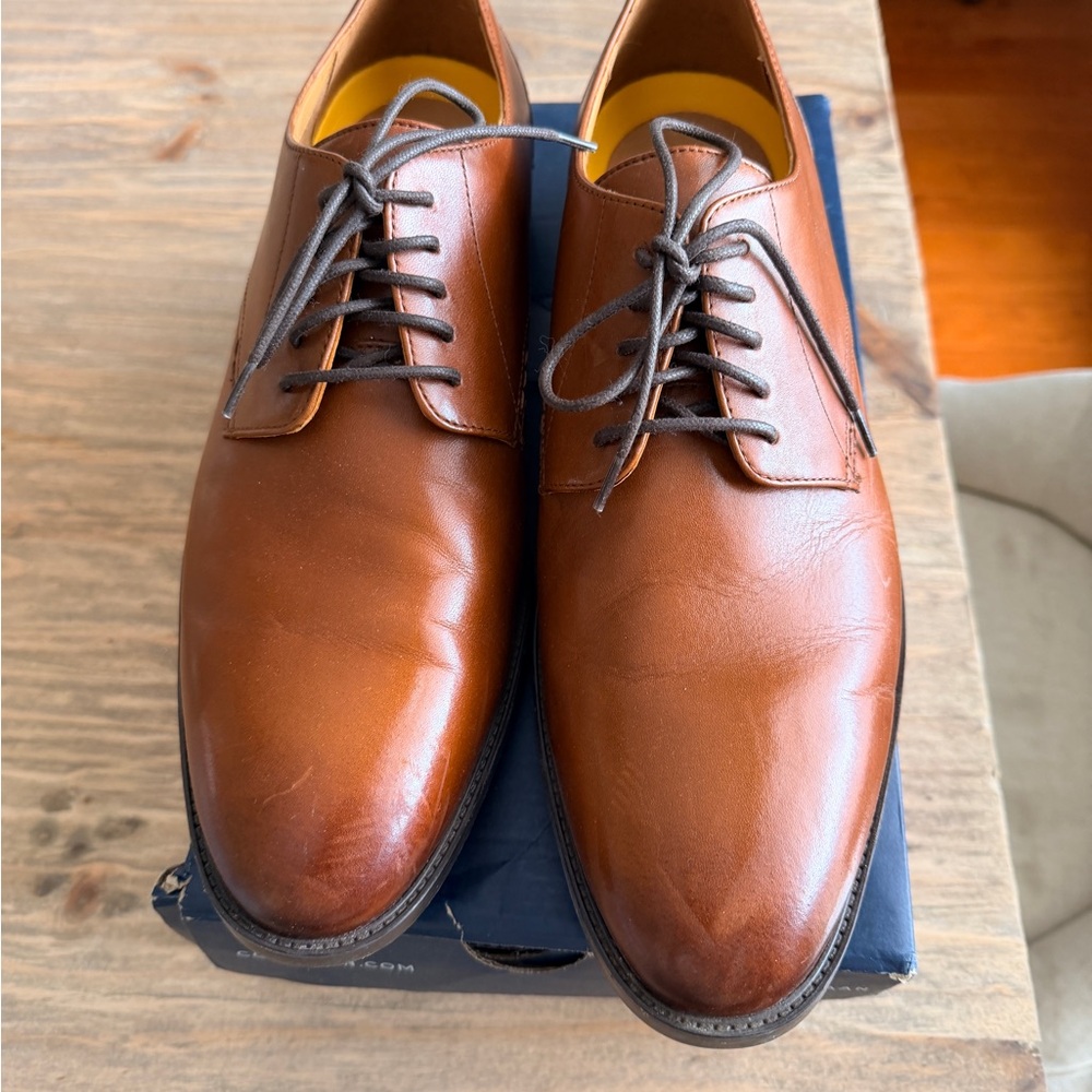 Classic Brown Leather Men's Cole Han Hawthorne Shoes
